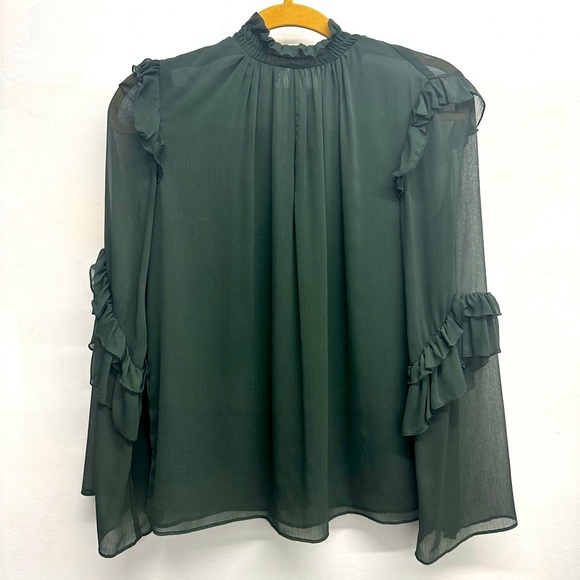 Zara Green Blouse - Picture 1 of 5